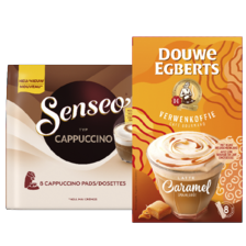 Douwe Egberts senseo milkbased koffiepads of verwenkoffie